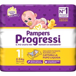 Pampers Progressi Pannolino 1 2-5 kg 28 pz | FarmaLùmina