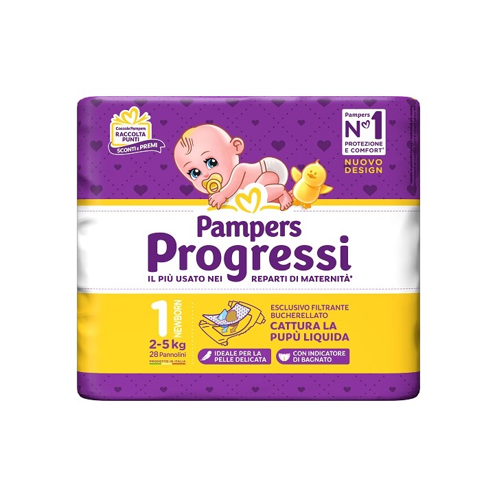 Pampers Progressi Pannolino 1 2-5 kg 28 pezzi