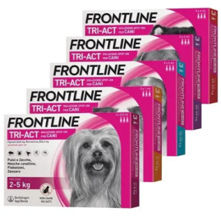 FRONTLINE TRI-ACT 3PIP per Cani - Protezione Efficace