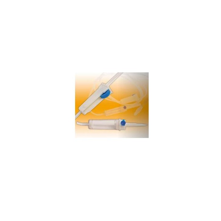 Cura Farma Deflussore per Infusione con Ago Sterilizzato con Ossido di Etilene con Roller Apirogeno Curain Monouso 1 pezzo