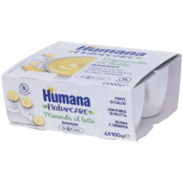 Humana Merenda Latte Banana - Snack per Bambini dai 6 Mesi