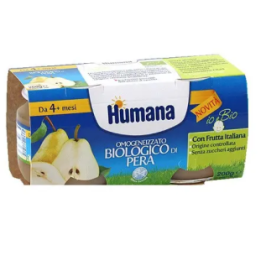 Humana Omogeneizzato Pera Bio | 2x100g di Purea Biologica
