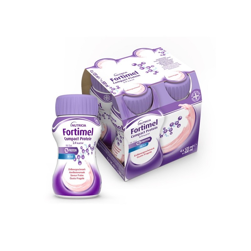 Fortimel Compact Protein Fragola 125 ml | FarmaLùmina