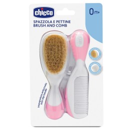 Chicco Spazzola + Pettine Rosa 2 pz | FarmaLùmina