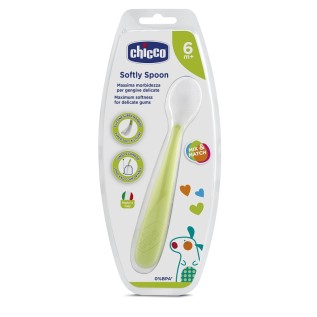 Chicco Cucchiaio Morbido Silicone 6M+ Verde Up | FarmaLùmina
