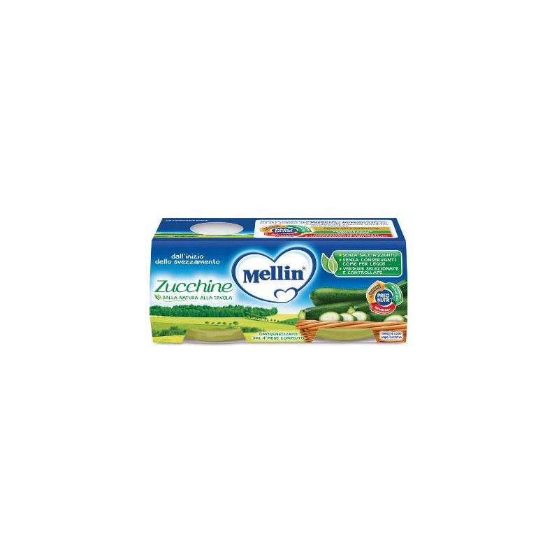 Mellin Omogeneizzato Zucchine 2 x 80 g | FarmaLùmina