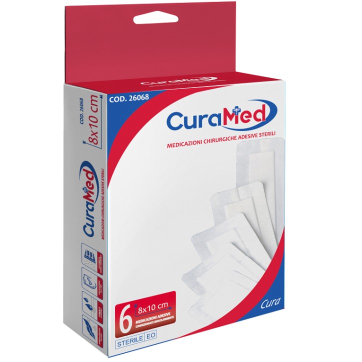 Cura Farma Medicazione Garza Cura 8x10 cm 6 pezzi