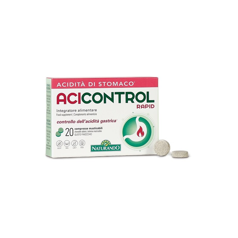 Naturando Acicontrol Rapid 20 compresse | FarmaLùmina