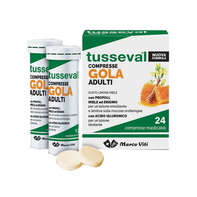 Tusseval Gola Adulti 24 compresse | FarmaLùmina