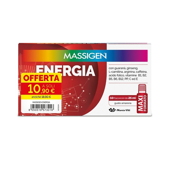Massigen Energia 10 Flaconi da 25 ml