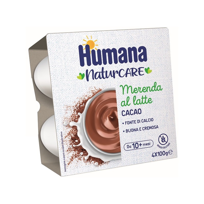 Humana Merenda Cacao 4 vasetti 100 g | FarmaLùmina