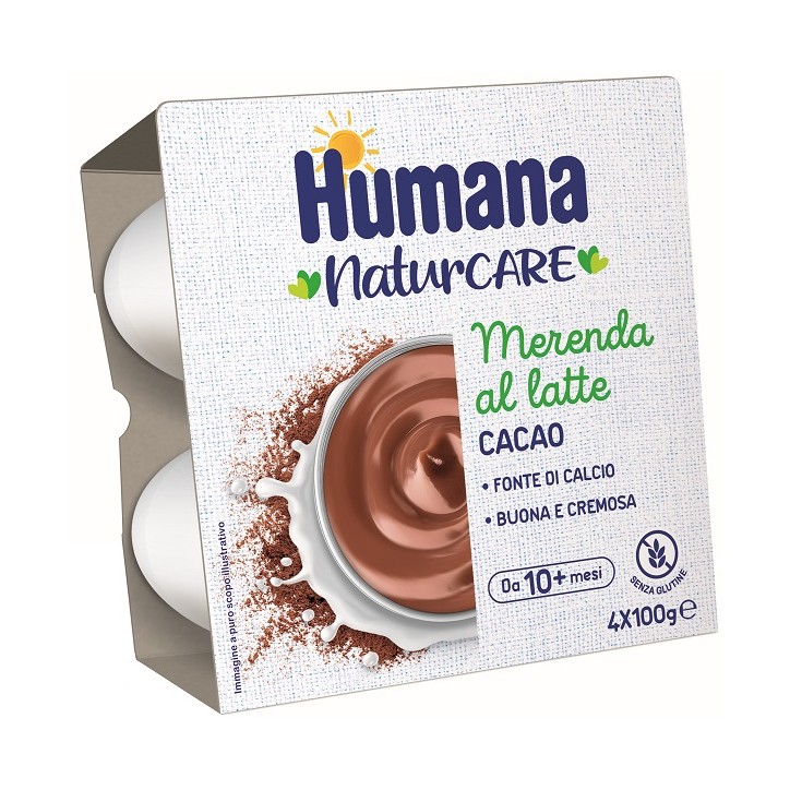 Humana Merenda Cacao 4 Vasetti da 100 g