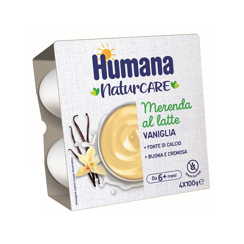 Humana Merenda Vaniglia 4 vasetti 100 g | FarmaLùmina