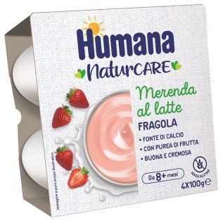 Humana Merenda Latte Fragola 400 g | FarmaLùmina