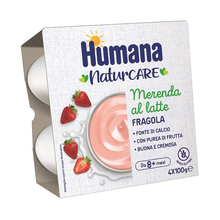 Humana Merenda Latte Fragola 400 g