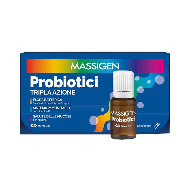 Massigen Probiotici 10 flaconcini x 8 ml | FarmaLùmina