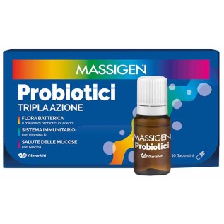 Massigen Probiotici 10 flaconcini x 8 ml | FarmaLùmina