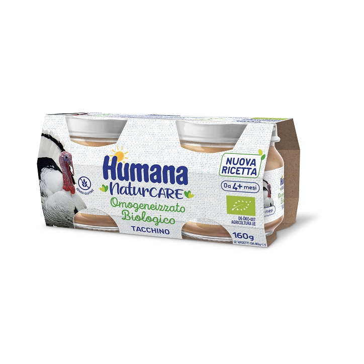 Humana Omogeneizzato Tacchino Bio 2 Vasetti 80 g