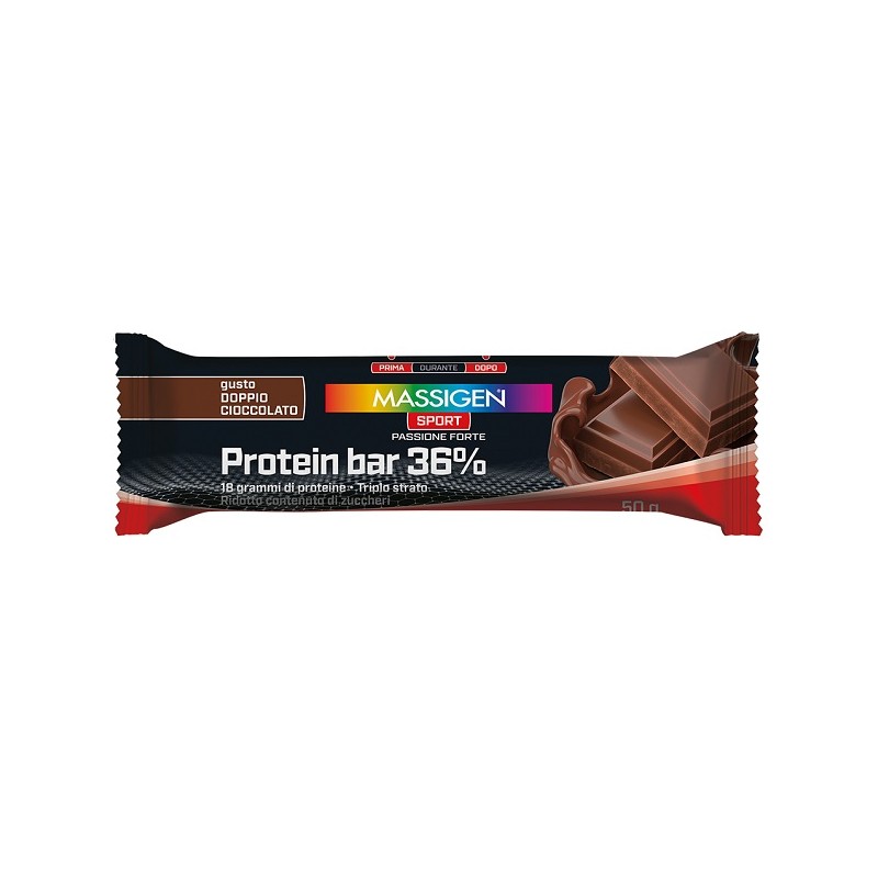 Mass Sport Barretta 36% Doppio Cioccolato 50 g | FarmaLùmina