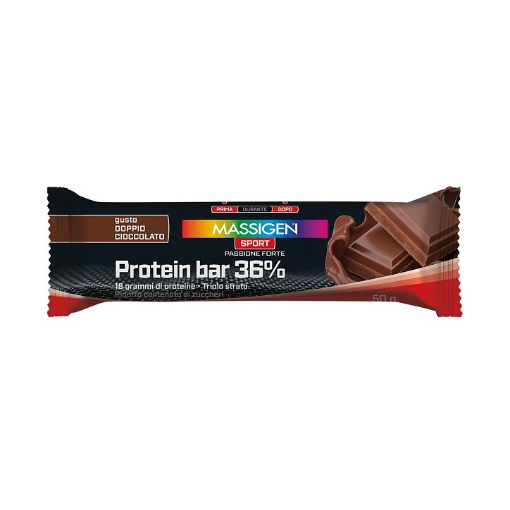 Mass Sport Barretta 36% Doppio Cioccolato 50 g