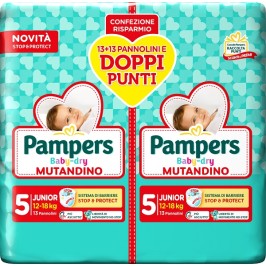 Pampers Baby Dry Pannolino Mutandina Junior Duo 26 pz | FarmaLùmina