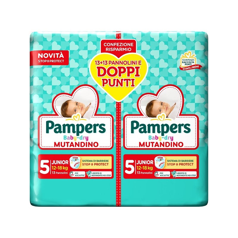 Pampers Baby Dry Pannolino Mutandina Junior Duo 26 pz | FarmaLùmina