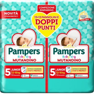 Pampers Baby Dry Pannolino Mutandina Junior Duo 26 pz | FarmaLùmina