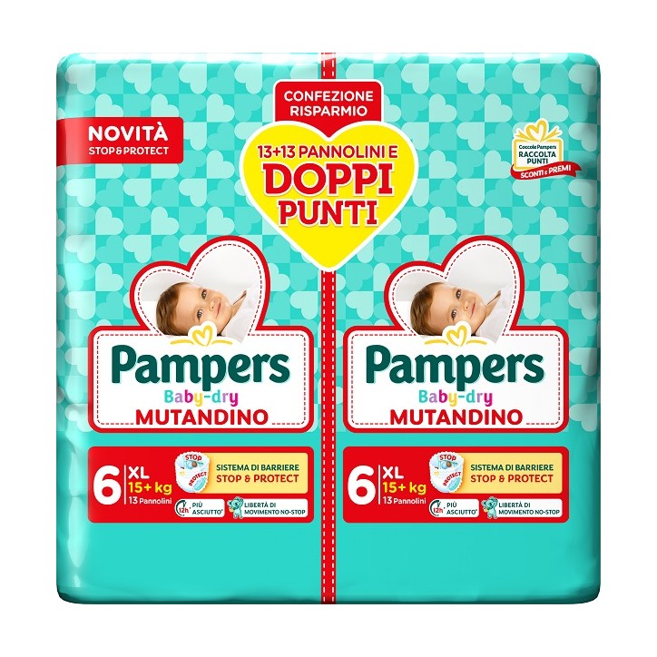 Pampers Baby Dry Pannolino Mutandina Extra Large 26 pezzi