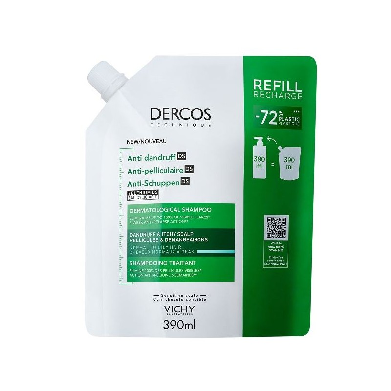 Vichy Dercos Shampoo Antiforfora DS Grassi 390 ml | FarmaLùmina