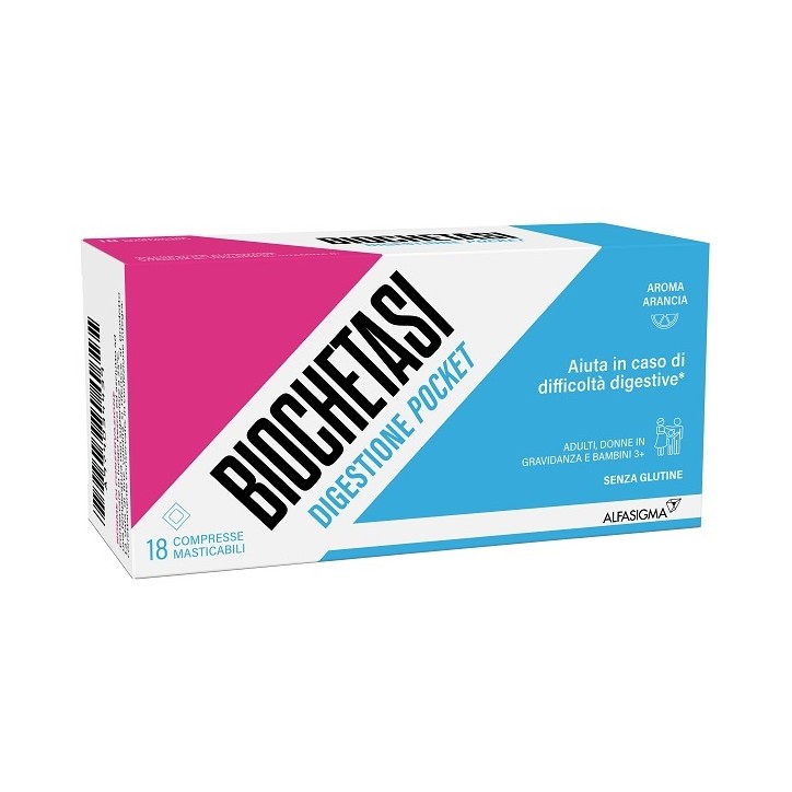 Biochetasi Pocket Digestione 18 Compresse Masticabili