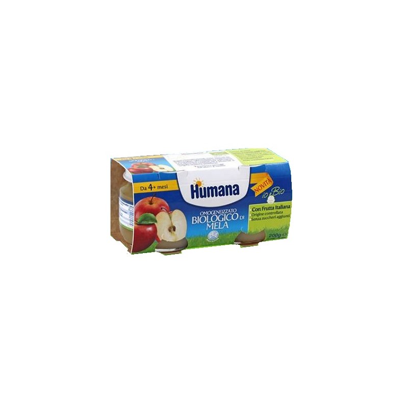 Humana Omogeneizzato Mela Bio 2 vasetti 100 g | FarmaLùmina