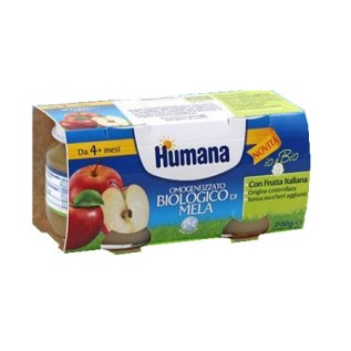 Humana Omogeneizzato Mela Bio 2 vasetti 100 g | FarmaLùmina