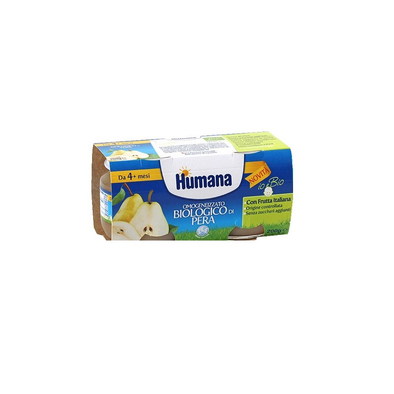 Humana Omogeneizzato Pera Bio 2 vasetti 100 g | FarmaLùmina