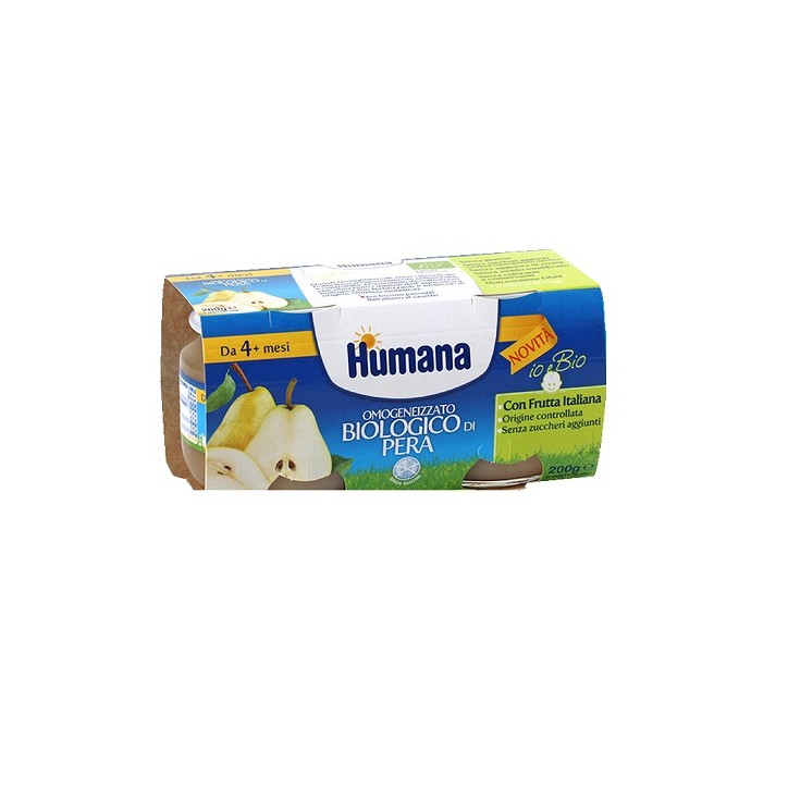 Humana Io&Bio Omogeneizzato Pera Bio 2 Vasetti 100 g
