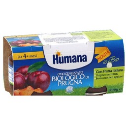 Humana Omogeneizzato Prugna Bio 2 vasetti 100 g | FarmaLùmina
