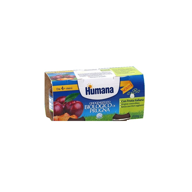 Humana Omogeneizzato Prugna Bio 2 vasetti 100 g | FarmaLùmina
