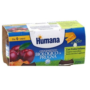 Humana Omogeneizzato Prugna Bio 2 vasetti 100 g | FarmaLùmina