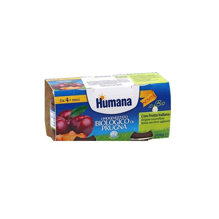 Humana Io&Bio Omogeneizzato Prugna Bio 2 Vasetti 100 g