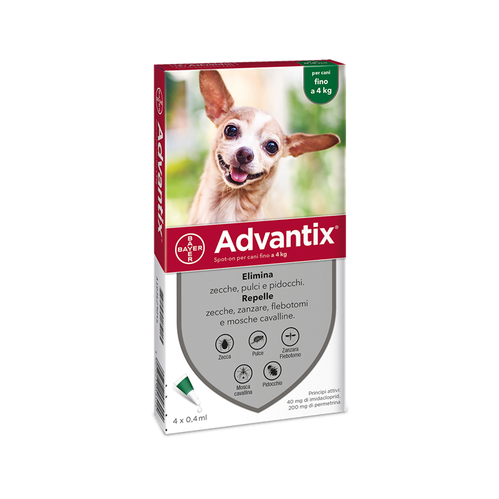 Advantix Spot On 4 Pipette 0-4 kg