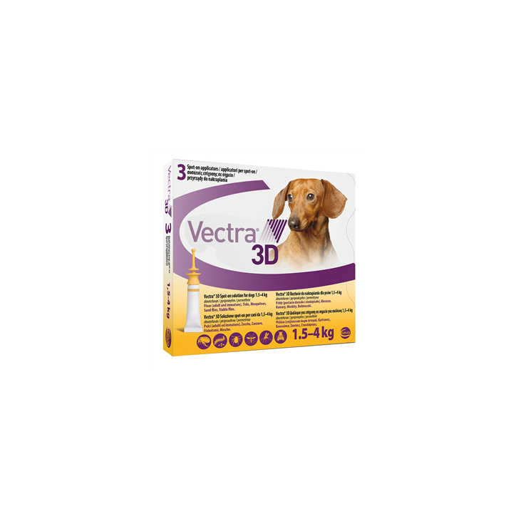 Ceva Vectra 3D 3Pip 1,5-4 kg Giallo
