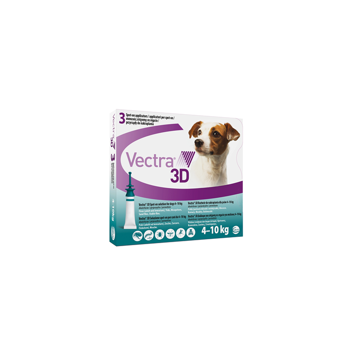 Ceva Vectra 3D 3Pip 4-10 kg Verde