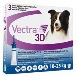 Ceva Vectra 3D 3Pip 10-25 kg Blu | FarmaLùmina