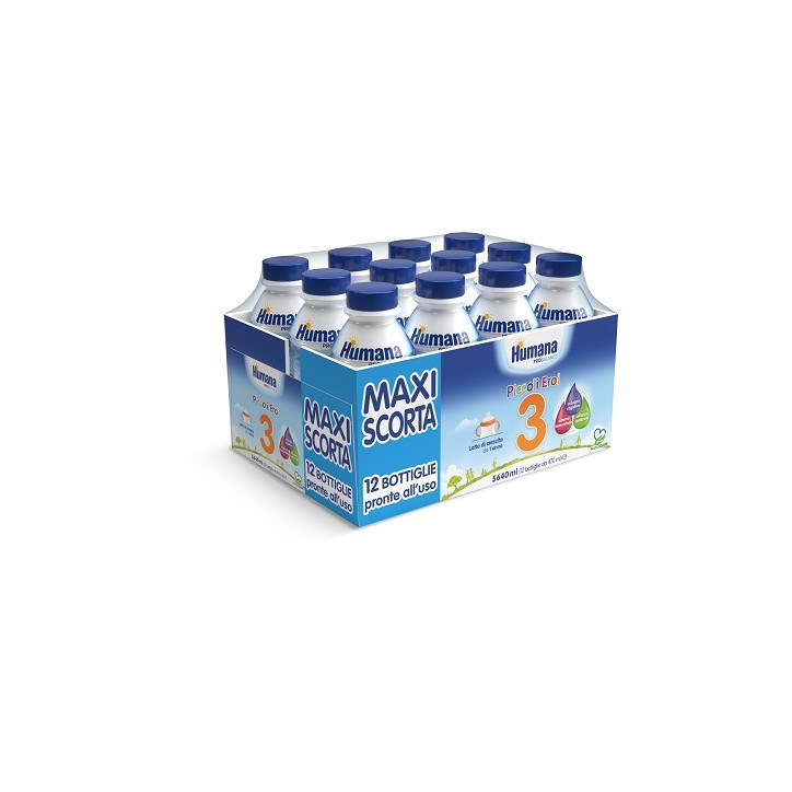 Humana 3 Probalance Multipack Maxi Scorta 12 Bottiglie 470 ml
