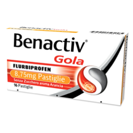 Benactiv Gola Pastiglie Senza Zucchero Arancia 16 pz | FarmaLùmina